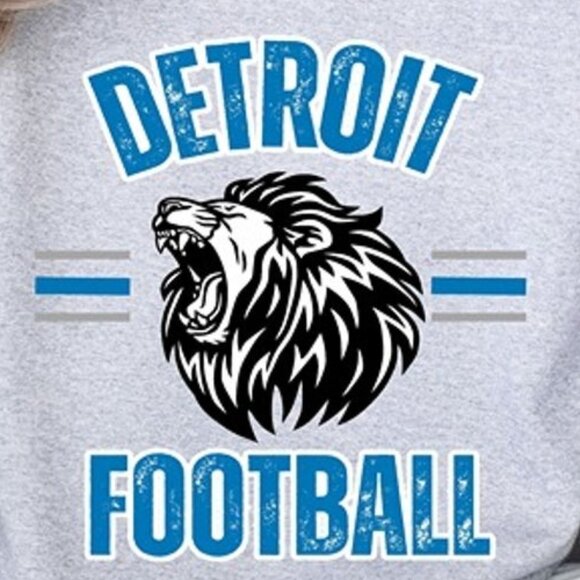 Detroit Football Sweatshirt Lions NFL Football Retro Crewneck Fan Gift 05 - Picture 2 of 5